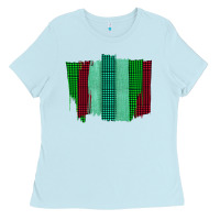 Baby Blue Green Red Western Farm Life Brush Stroke Ladies Tee - Bettercallsaul