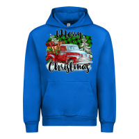 Cobalt Merry Christmas Truck With Gifts Urban Hoodie - FaDigitalArtStudio