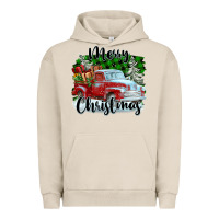 Pigment French Oak Merry Christmas Truck With Gifts Urban Hoodie - FaDigitalArtStudio