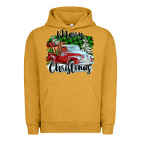 Pigment Peanut Butter Merry Christmas Truck With Gifts Urban Hoodie - FaDigitalArtStudio