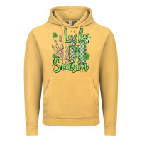 Vintage Mustard lucky season Vintage Hoodie - MaliasSmallBusiness