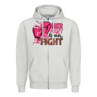 Dove Grey her fight is our fight Zipper Hoodie - NancyCooperArtShop