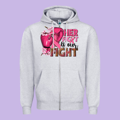 Her Fight Is Our Fight Zipper Hoodie Designed By Nancycooperartshop