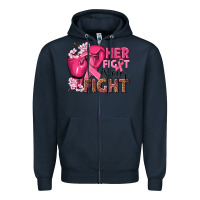 Navy her fight is our fight Zipper Hoodie - NancyCooperArtShop