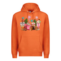 Carrot pink christmas coffe cups Premium Hoodie - CowGirlArtShop