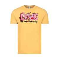 Vintage Mustard love all day every day Vintage Tee - MaliasSmallBusiness