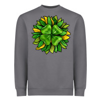 Storm St. Patricks Sunflower With Clover Heavyweight Sweatshirt - BundleAndBundleShop