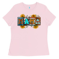 Bubblegum Pink license letters western mama Ladies Tee - RanaPortraitStore