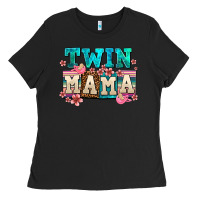 Black twin mama Ladies Tee - AdoDesignShop