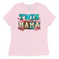 Bubblegum Pink twin mama Ladies Tee - AdoDesignShop