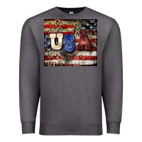Charcoal Heather usa Premium Sweatshirt - CowGirlArtShop