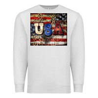 Oatmeal Heather usa Premium Sweatshirt - CowGirlArtShop
