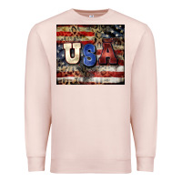 Pale Pink usa Premium Sweatshirt - CowGirlArtShop