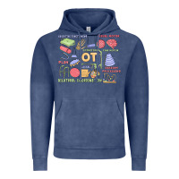 Vintage Denim biliteral coordintiom Vintage Hoodie - MaliasSmallBusiness