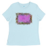 Baby Blue Old Leopard Purple Glitter Frame Ladies Tee - Bettercallsaul