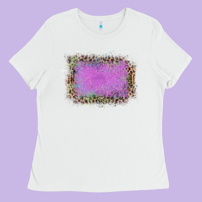 Old Leopard Purple Glitter Frame Ladies Tee Designed By Bettercallsaul