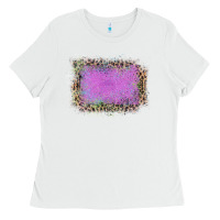 White Old Leopard Purple Glitter Frame Ladies Tee - Bettercallsaul