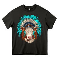 Asphalt hereford indian headdress Heavy Core Tee - JahusDesignShop