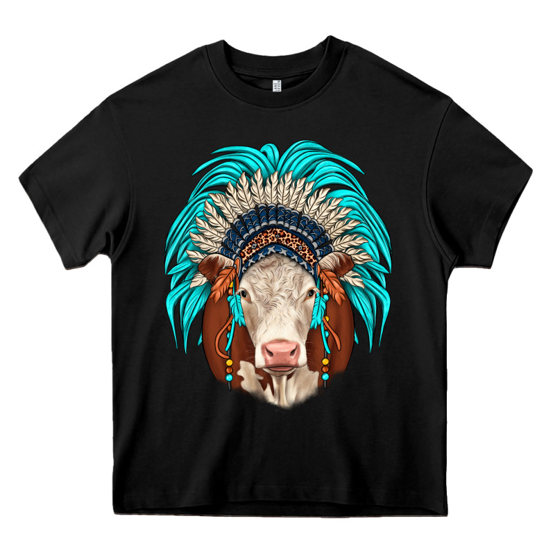 Hereford Indian Headdress Heavy Core Tee by JahusDesignShop | Teevron