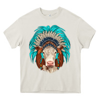 Cream hereford indian headdress Heavy Core Tee - JahusDesignShop