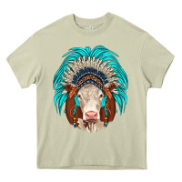 Mossy hereford indian headdress Heavy Core Tee - JahusDesignShop