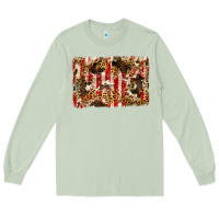 Matcha america, cowhide, leopard backgraund Long Sleeve Tee - JahusDesignShop