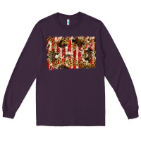 Plum america, cowhide, leopard backgraund Long Sleeve Tee - JahusDesignShop
