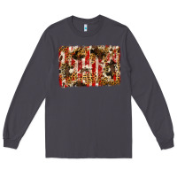 Smoke america, cowhide, leopard backgraund Long Sleeve Tee - JahusDesignShop