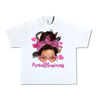 White small business messy bun Urban Heavy Tee - NancyCooperArtShop