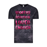 Cloud Black you are worthy you are beautiful Vintage Tee - MaliasSmallBusiness