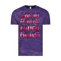 Cloud Purple you are worthy you are beautiful Vintage Tee - MaliasSmallBusiness