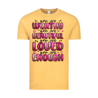 Vintage Mustard you are worthy you are beautiful Vintage Tee - MaliasSmallBusiness