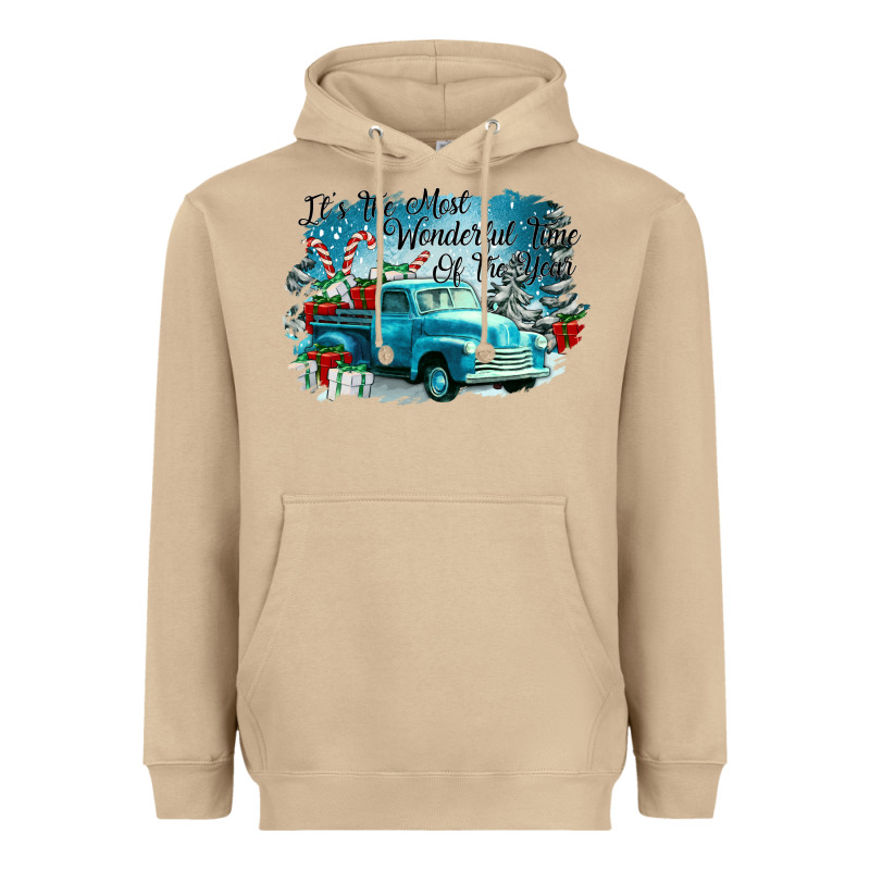 Its The Wonderful Time Of The Year Truck Heavyweight Hoodie by CowGirlArtShop | Teevron
