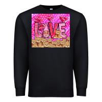 Black Love gnome with bear tumbler Valentine's Day Premium Sweatshirt - HowdyJamesFarm