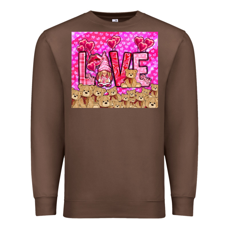 Love Gnome With Bear Tumbler Valentine's Day Premium Sweatshirt by HowdyJamesFarm | Teevron