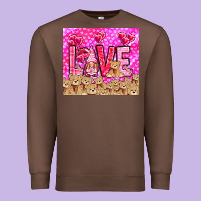 Love Gnome With Bear Tumbler Valentine's Day Premium Sweatshirt Designed By Howdyjamesfarm