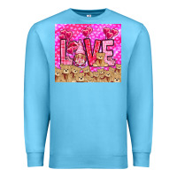 Ocean Blue Love gnome with bear tumbler Valentine's Day Premium Sweatshirt - HowdyJamesFarm