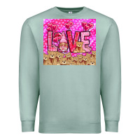 Seafoam Love gnome with bear tumbler Valentine's Day Premium Sweatshirt - HowdyJamesFarm