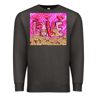 Smoke Love gnome with bear tumbler Valentine's Day Premium Sweatshirt - HowdyJamesFarm