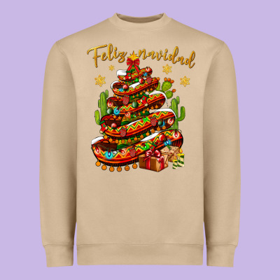 Christmas Feliz Navidad Heavyweight Sweatshirt Designed By Bundleandbundleshop