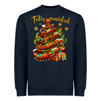 Navy Christmas Feliz Navidad Heavyweight Sweatshirt - BundleAndBundleShop