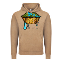 Vintage Coffee summer vibes pineapple lips Vintage Hoodie - Jasminsmagicworld