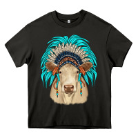 Asphalt charolais indian headdress Heavy Core Tee - JahusDesignShop