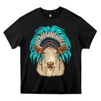 Black charolais indian headdress Heavy Core Tee - JahusDesignShop