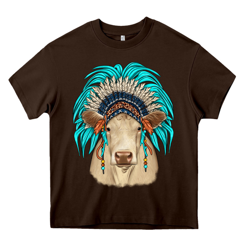 Charolais Indian Headdress Heavy Core Tee by JahusDesignShop | Teevron