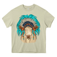 Mossy charolais indian headdress Heavy Core Tee - JahusDesignShop