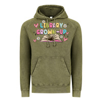 Vintage Olive library grown up Vintage Hoodie - MaliasSmallBusiness