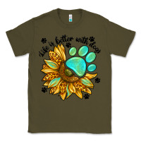 Army Green life is better with dogs Classic Tee - NancyCooperArtShop