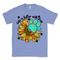 Colony Blue life is better with dogs Classic Tee - NancyCooperArtShop