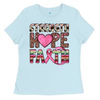 Baby Blue strength hope faith Ladies Tee - JahusDesignShop